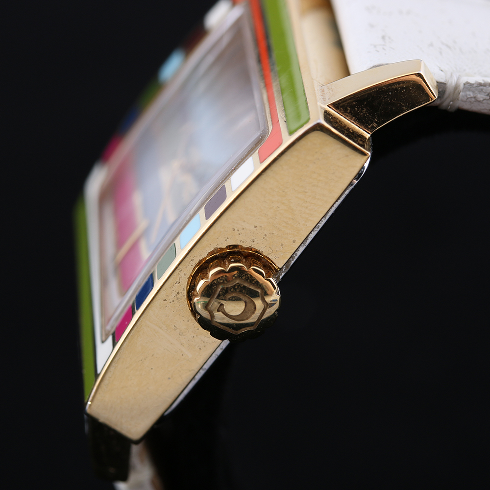 Coach White and Gold Tone Watch