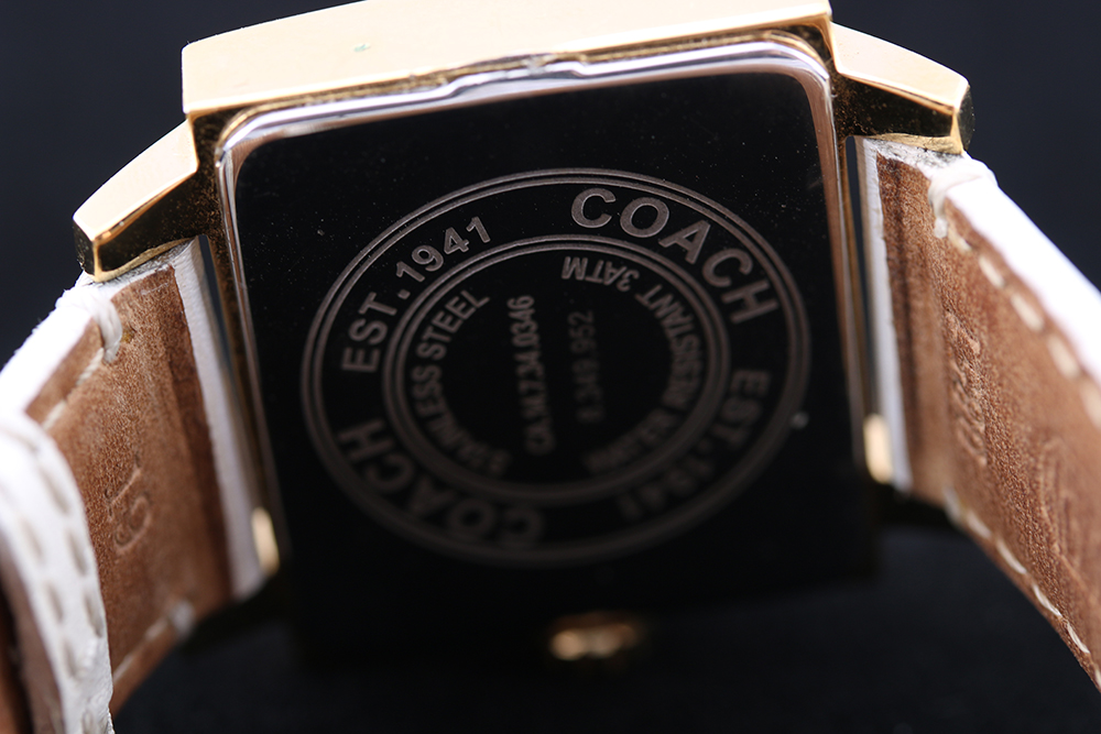 Coach White and Gold Tone Watch