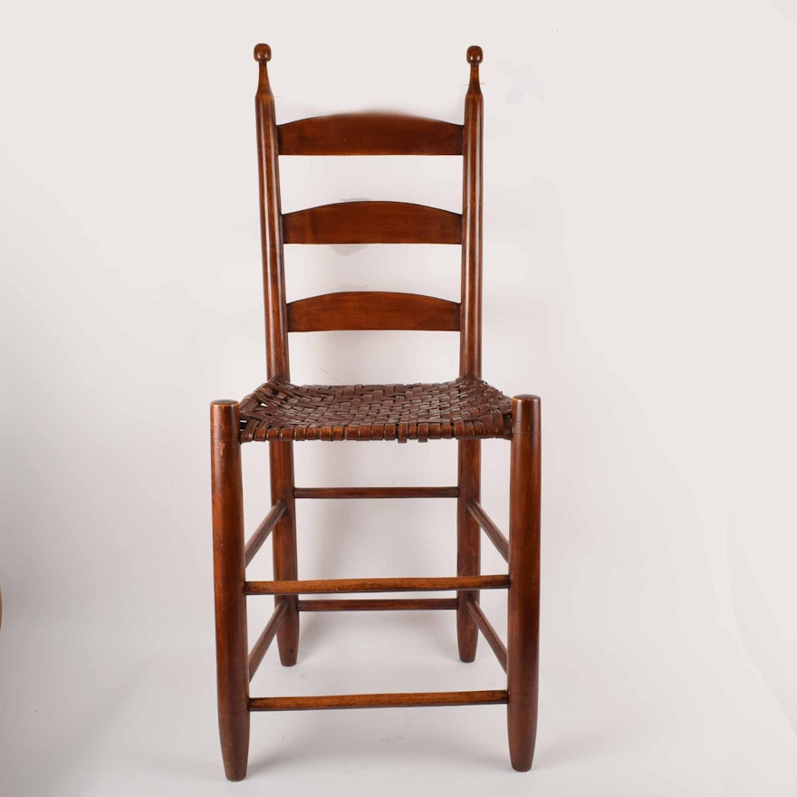 Antique Shaker Style Cherry Weaver's Chair