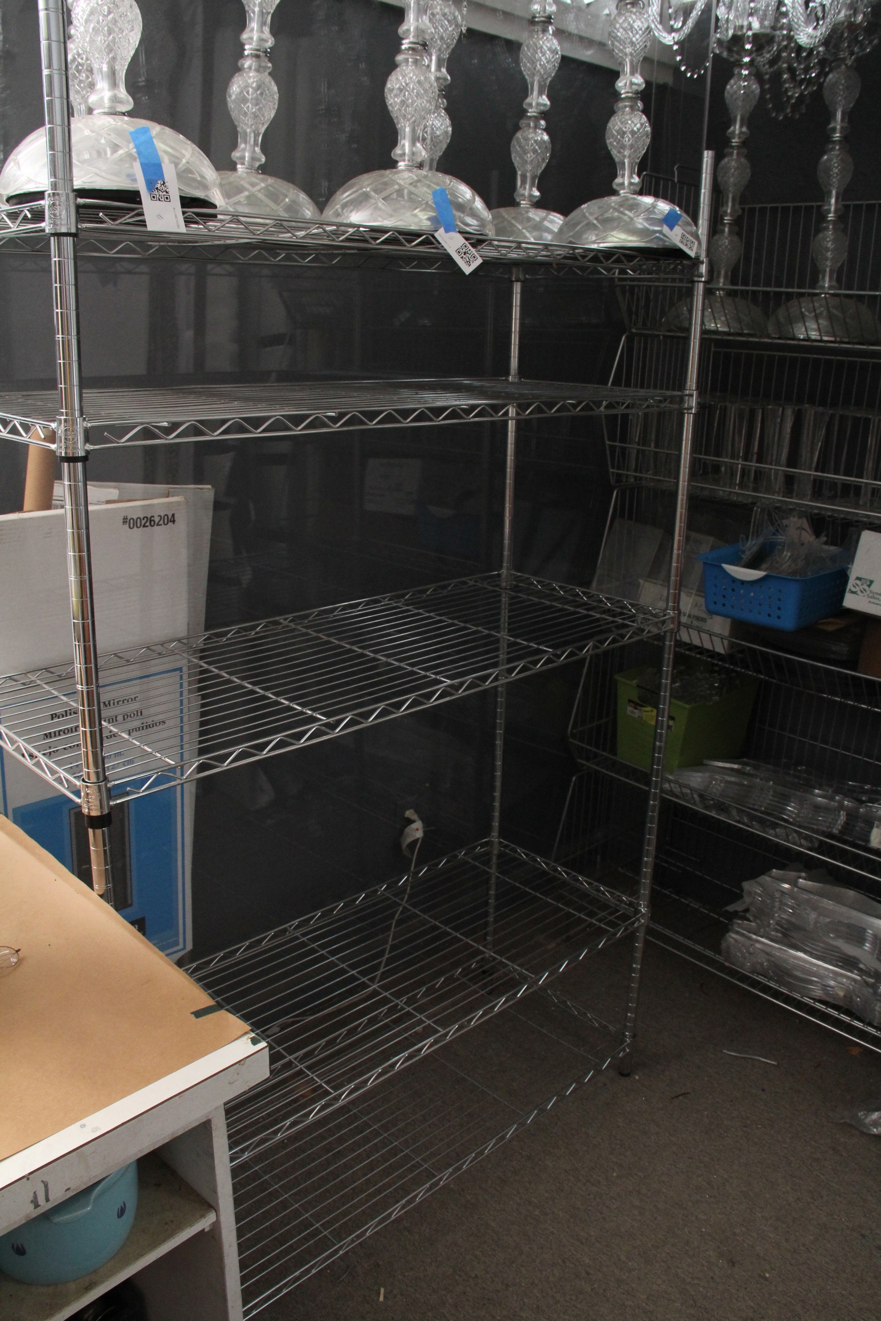 Chrome Shelf Tech System Metal Shelving Unit