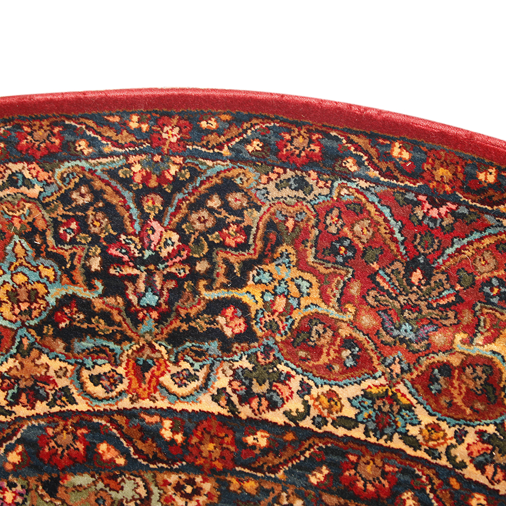 Karastan Paneled Round Wool Area Rug