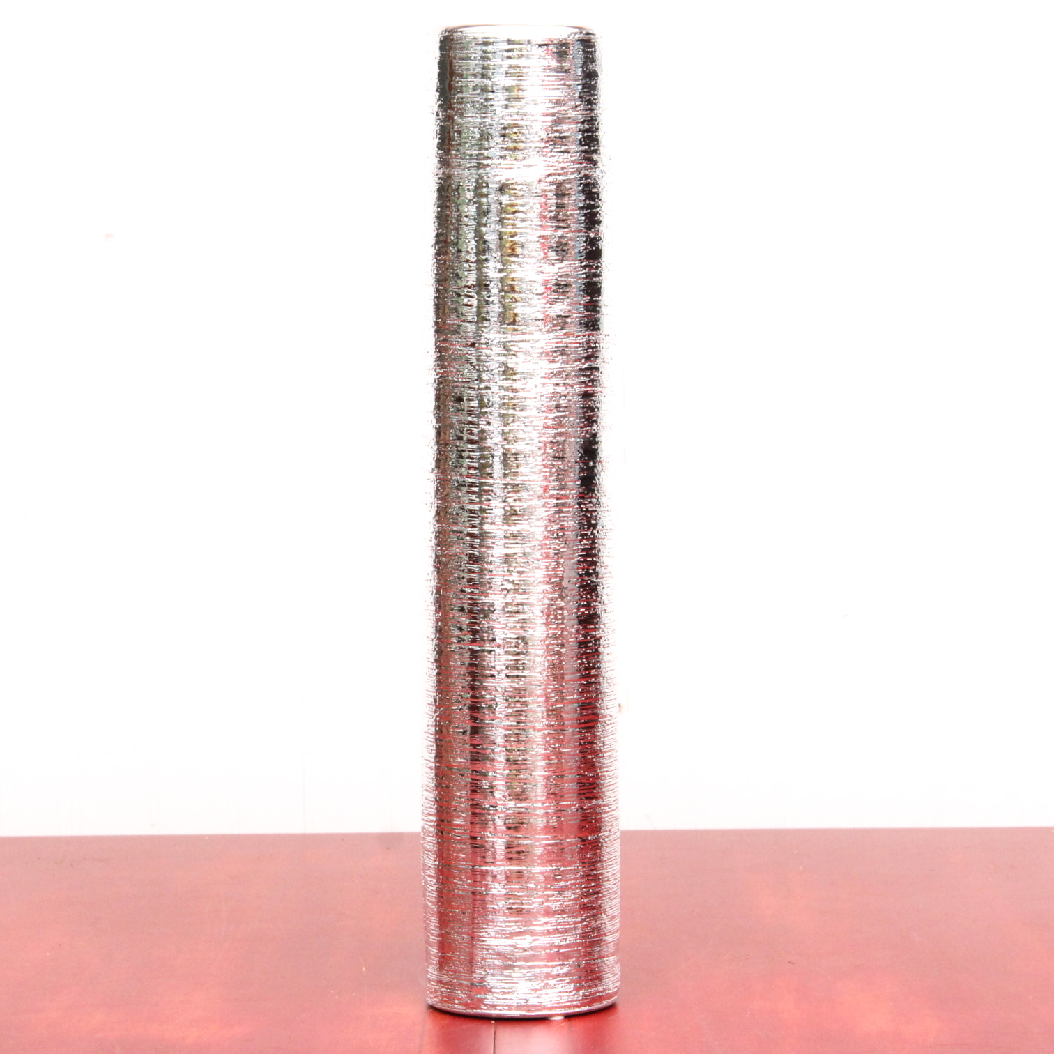 Collection of Modern Silver Tone Ceramic Vases