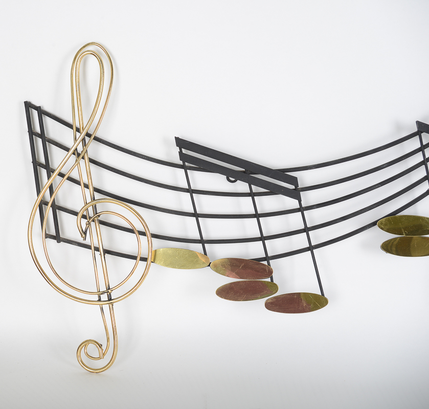 Original Signed Curtis Jere Musical Notes Sculpture