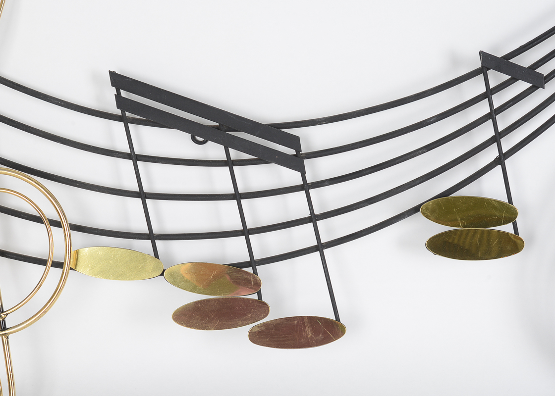 Original Signed Curtis Jere Musical Notes Sculpture