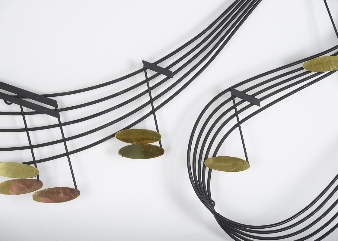 Original Signed Curtis Jere Musical Notes Sculpture