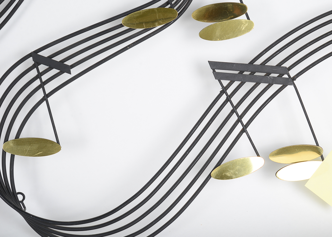 Original Signed Curtis Jere Musical Notes Sculpture