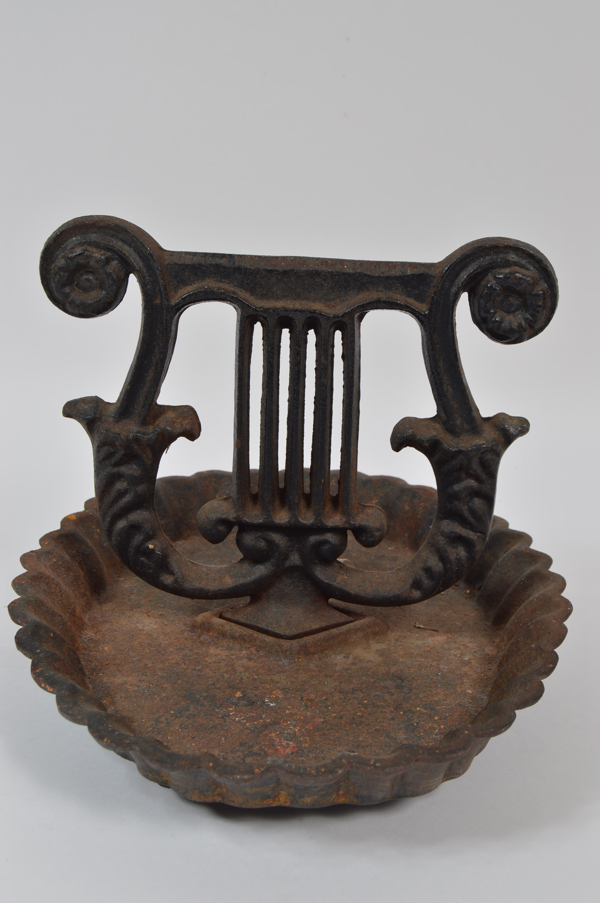Antique Lyre Shaped Iron Boot Scraper