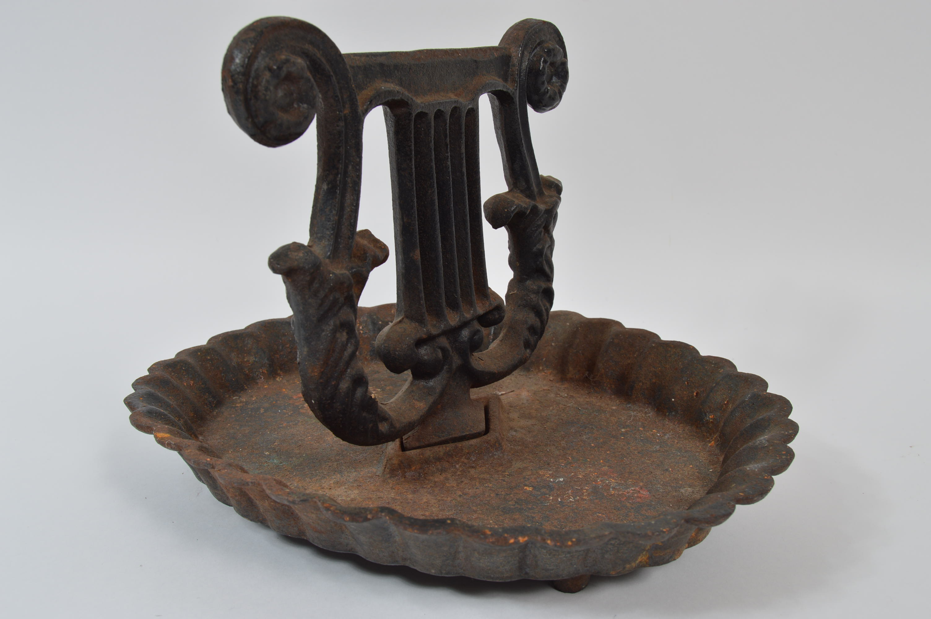 Antique Lyre Shaped Iron Boot Scraper