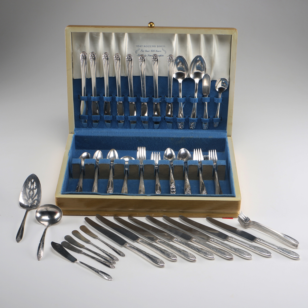 Vintage Silverware and Storage Box