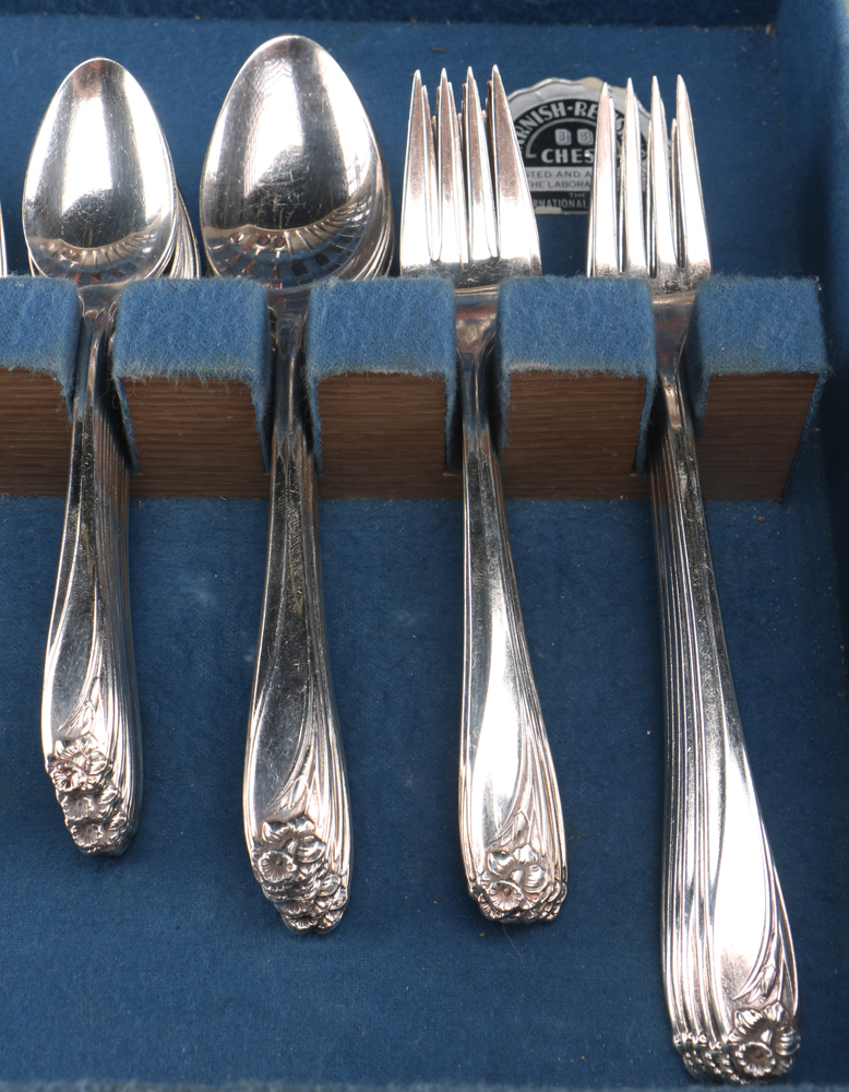 Vintage Silverware and Storage Box