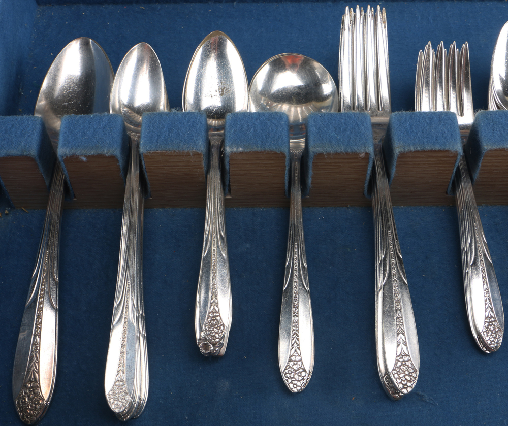 Vintage Silverware and Storage Box