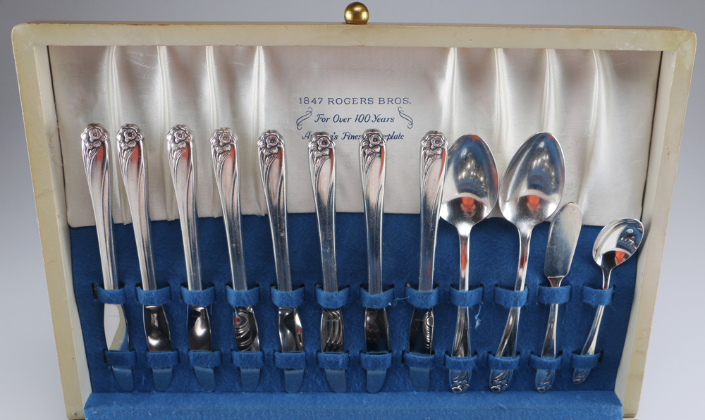 Vintage Silverware and Storage Box