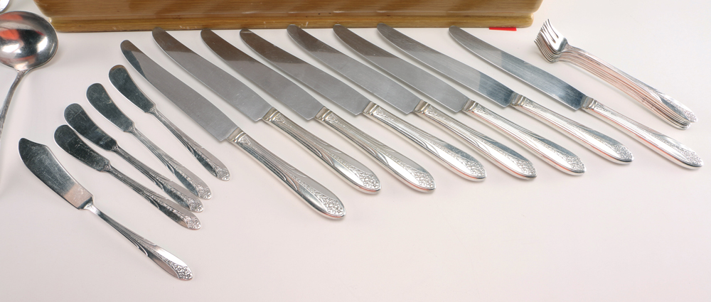 Vintage Silverware and Storage Box