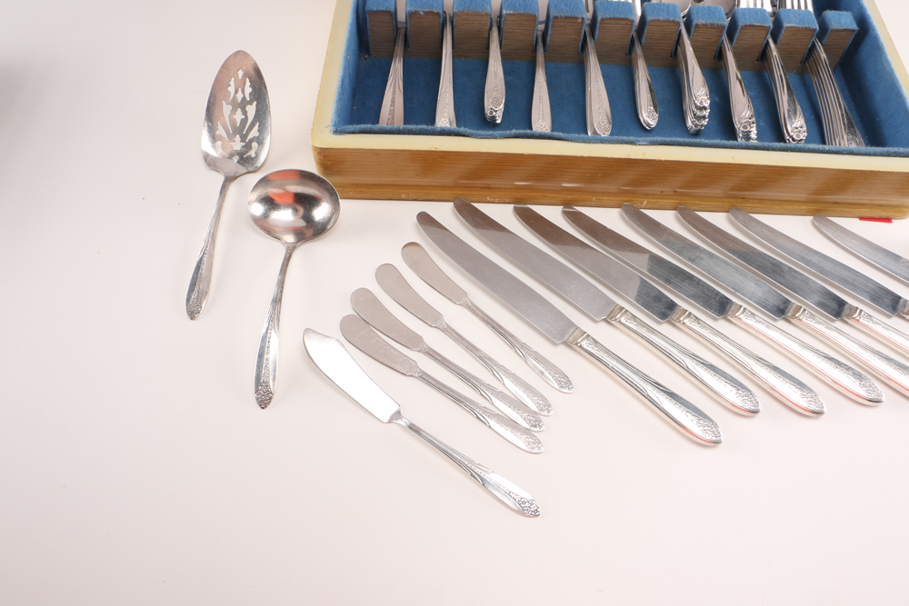 Vintage Silverware and Storage Box