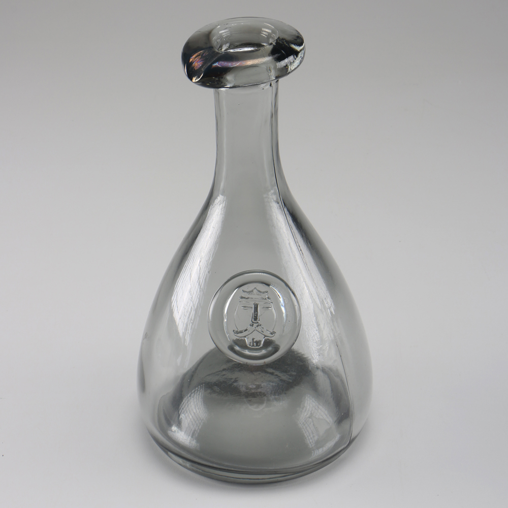 Pair Of Green Glass Decanters