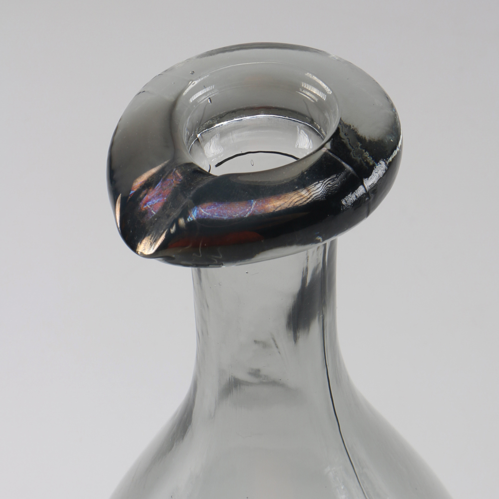 Pair Of Green Glass Decanters