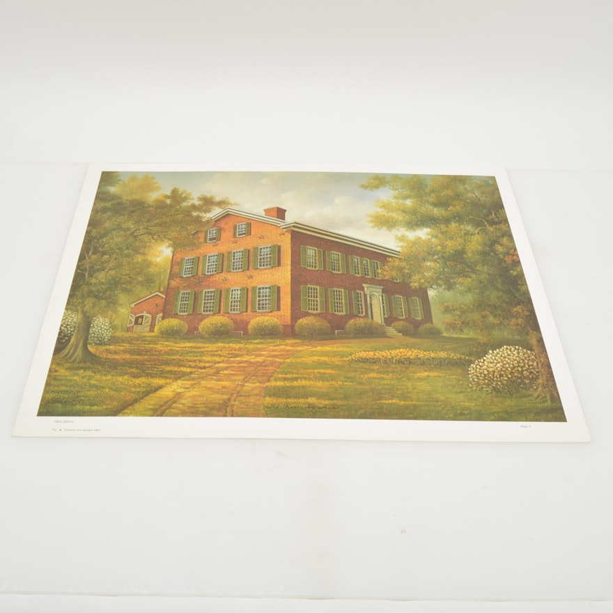 Signed "Old Kentucky Home" Print by C. W. Vittitow