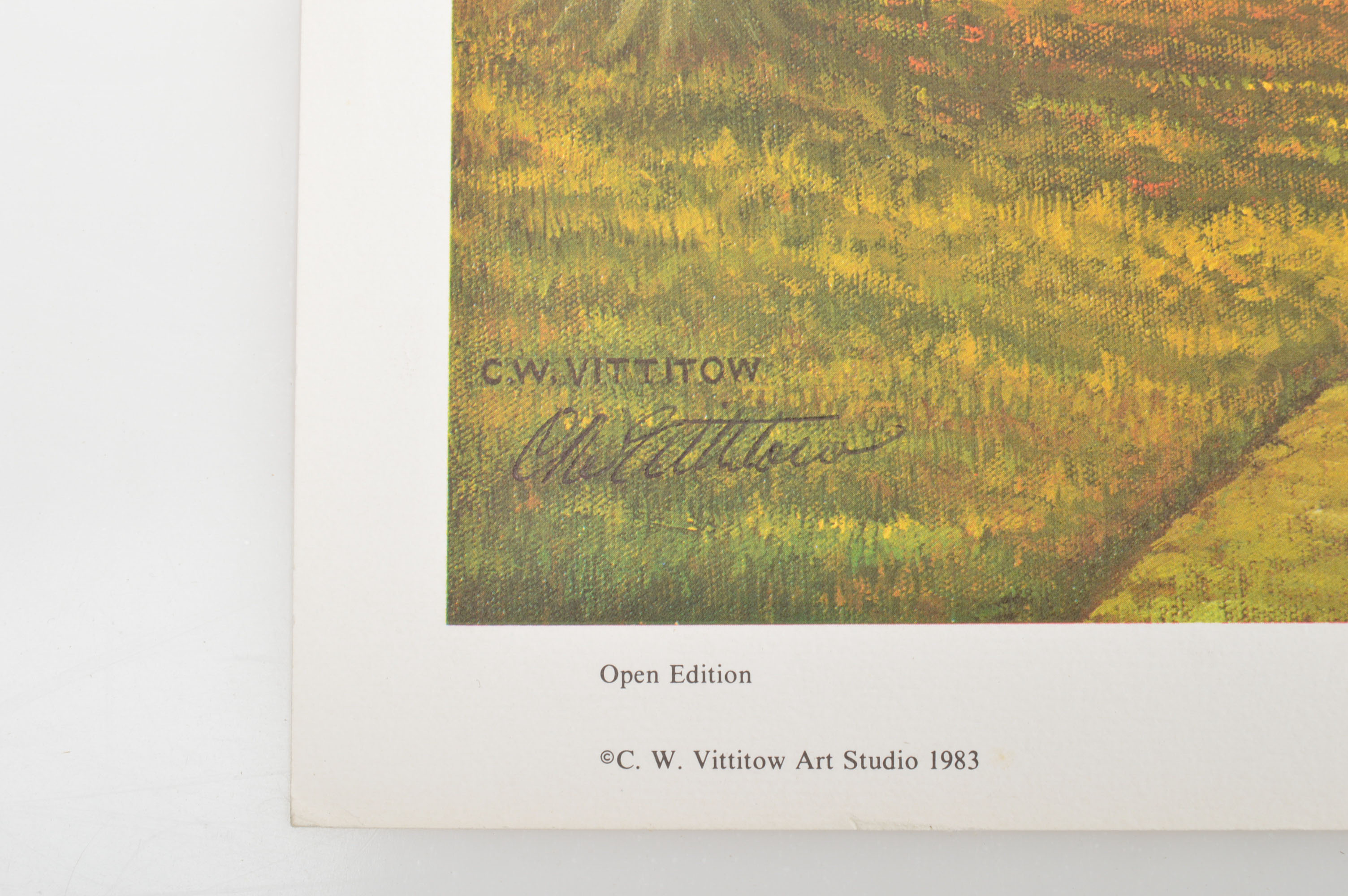 Signed "Old Kentucky Home" Print by C. W. Vittitow