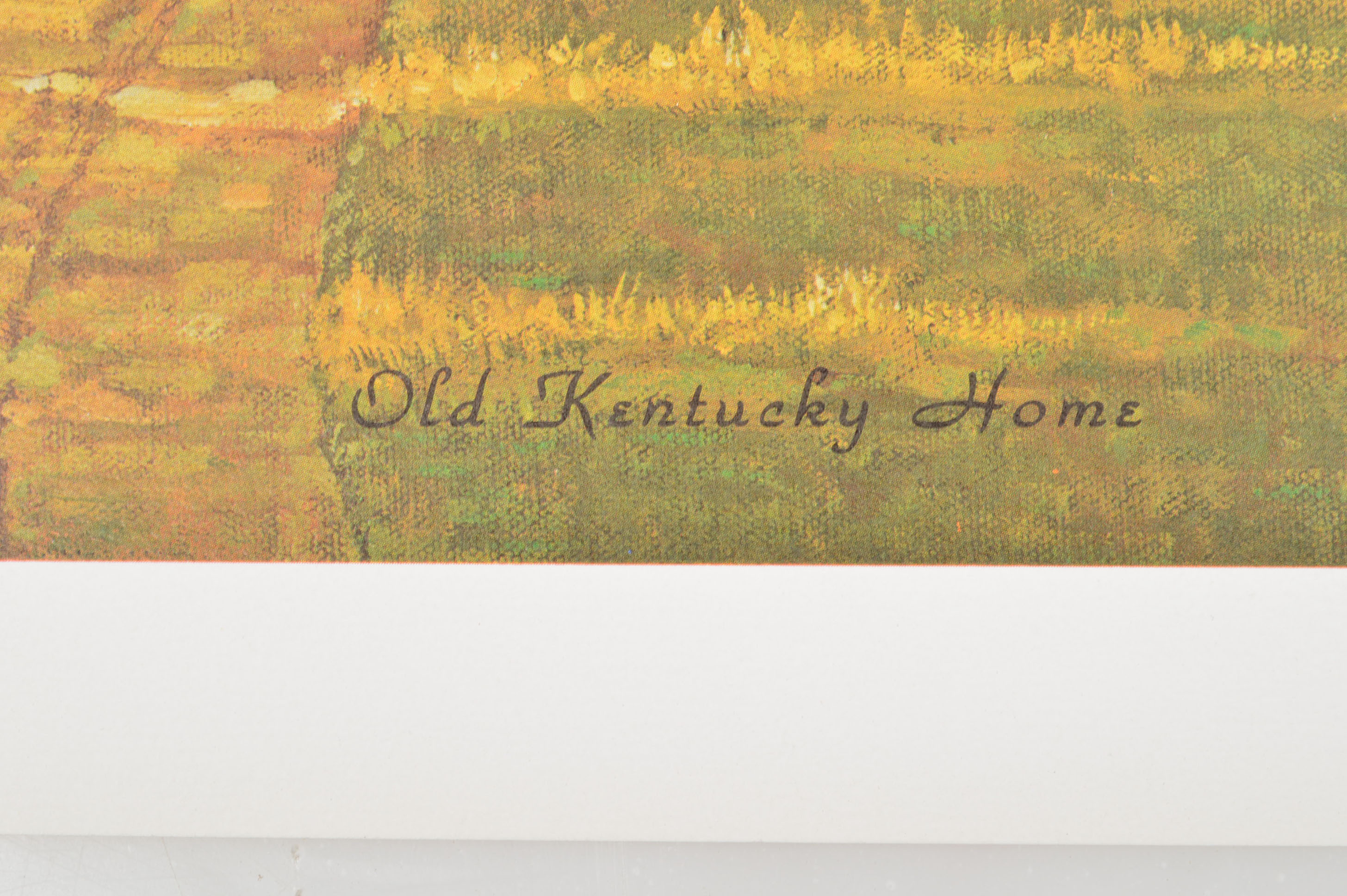 Signed "Old Kentucky Home" Print by C. W. Vittitow