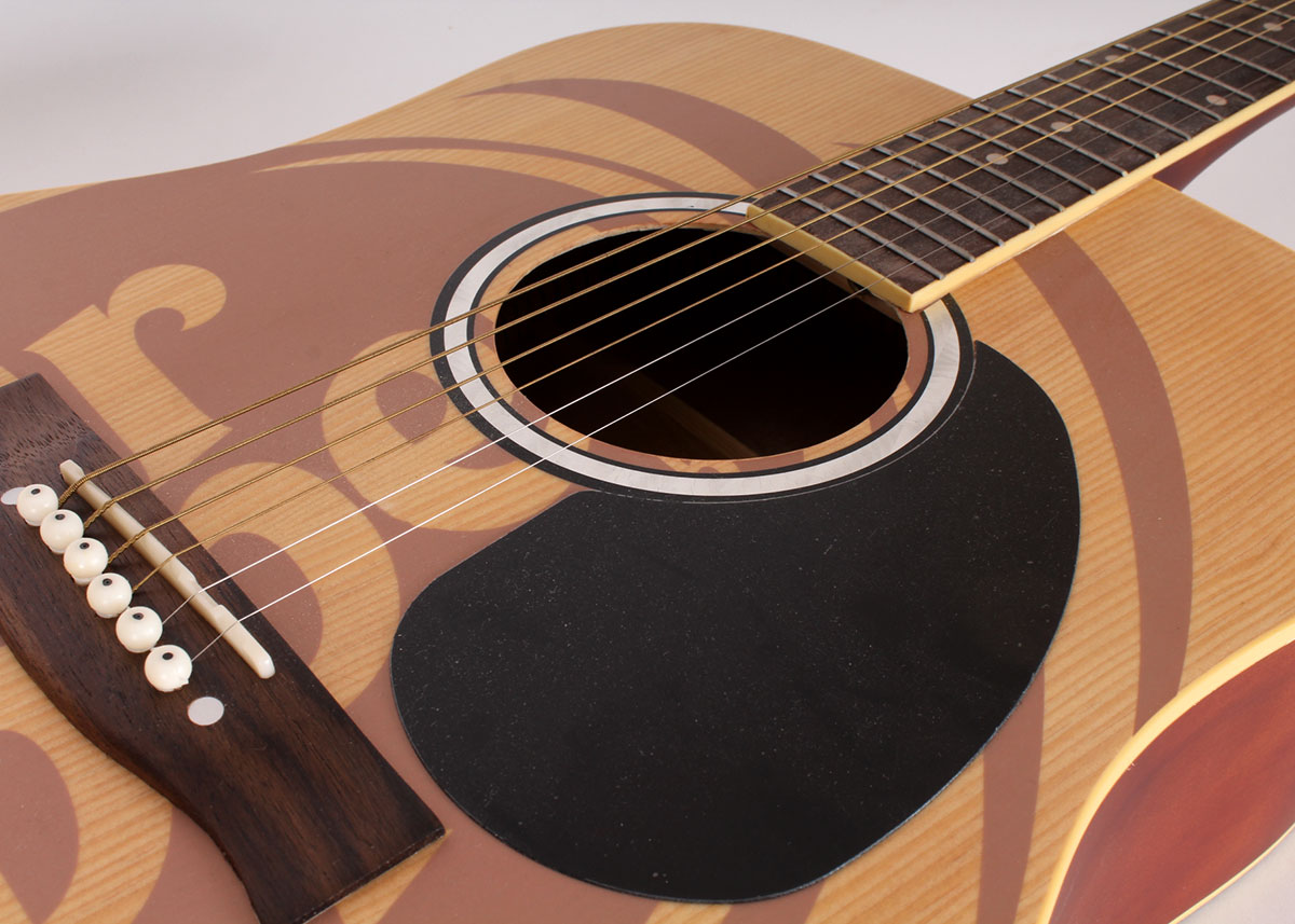 Dreadnought Style Acoustic Guitar With Dr. Pepper Logo