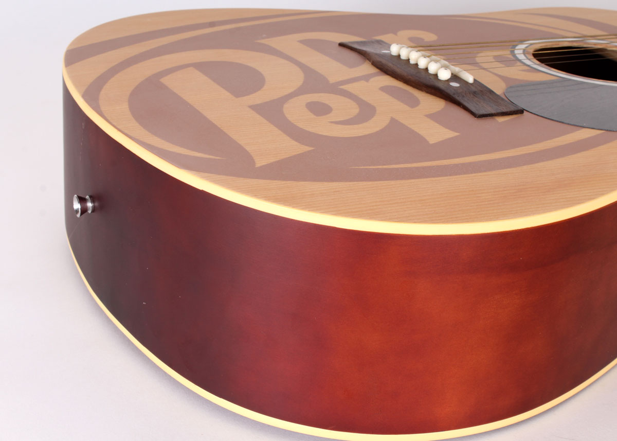 Dreadnought Style Acoustic Guitar With Dr. Pepper Logo
