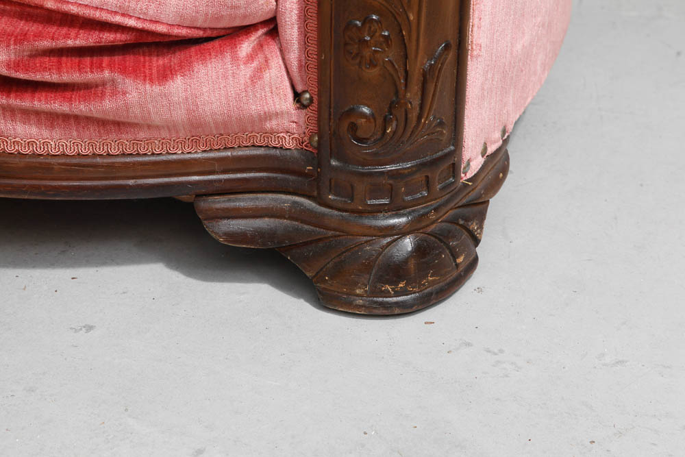 Art Deco Pink Velvet 1930's Vintage Club Chair