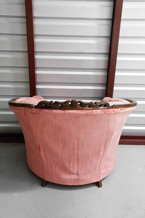 Art Deco Pink Velvet 1930's Vintage Club Chair