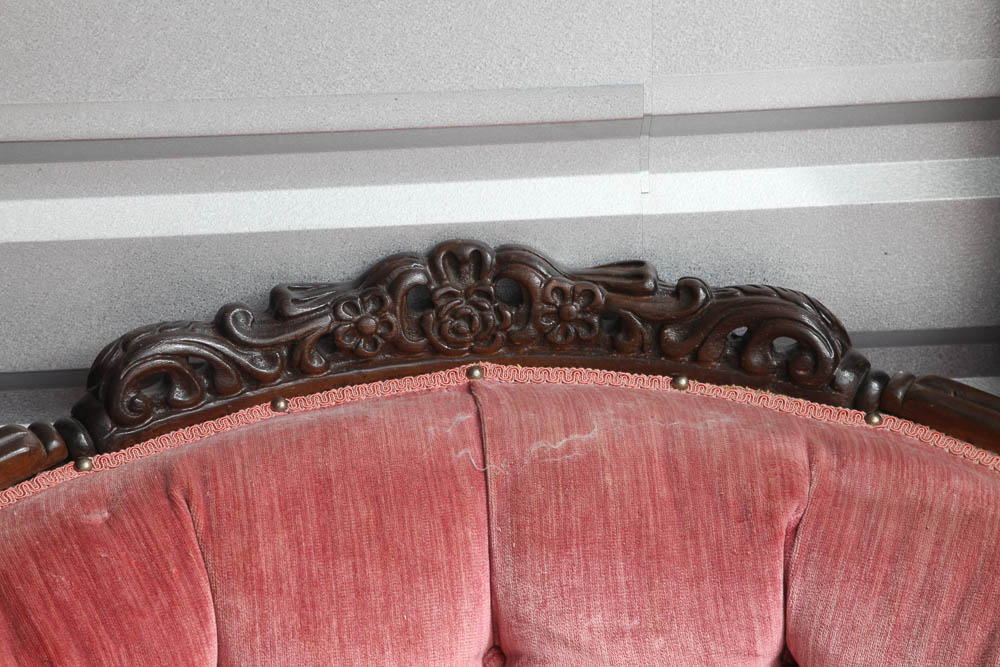 Art Deco Pink Velvet 1930's Vintage Club Chair