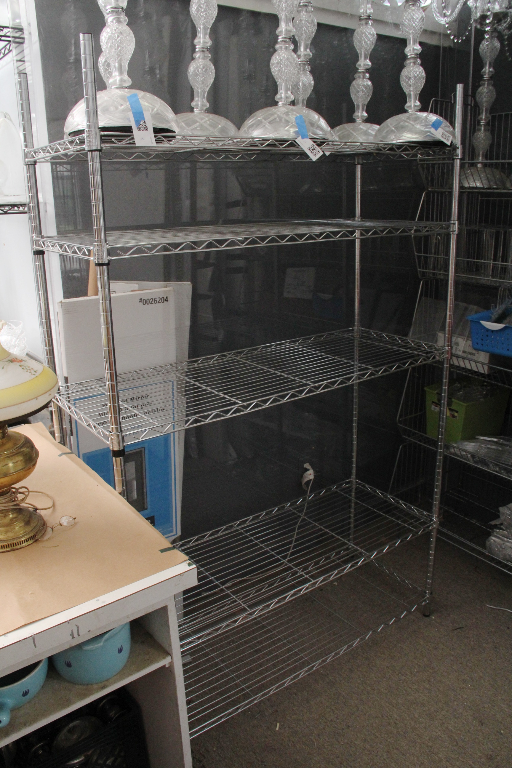 Chrome Shelf Tech System Metal Shelving Unit