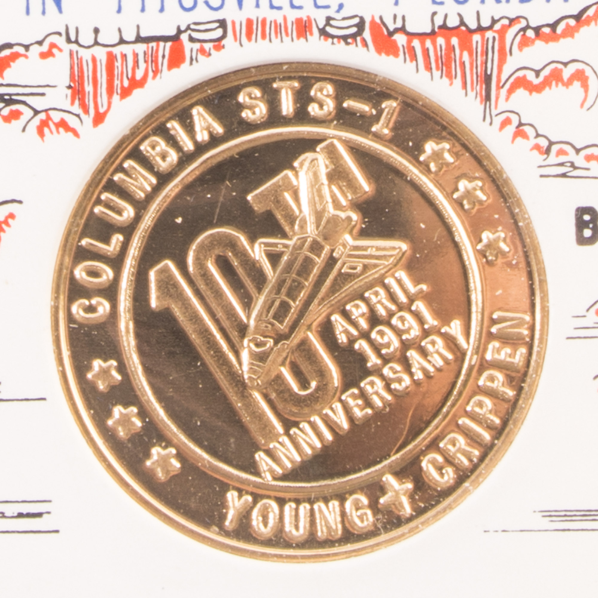 Solid Bronze 1981 Shuttle Crew Emblem