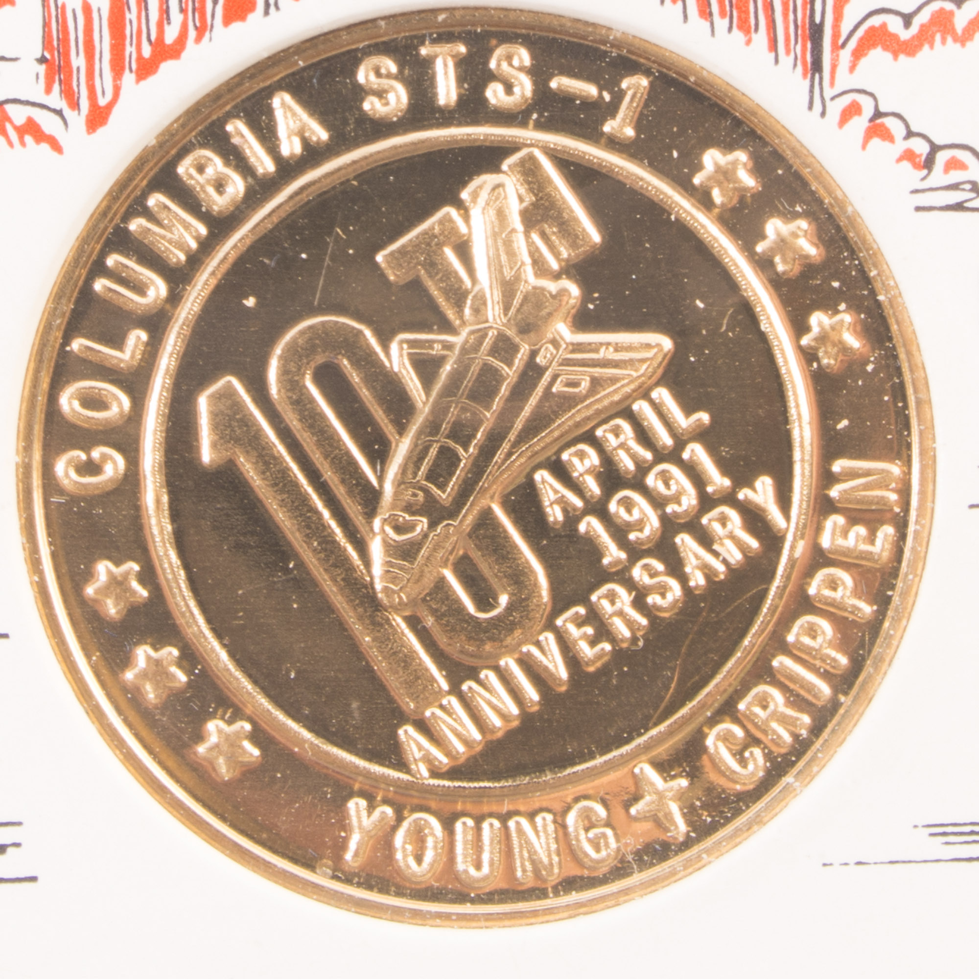 Solid Bronze 1981 Shuttle Crew Emblem