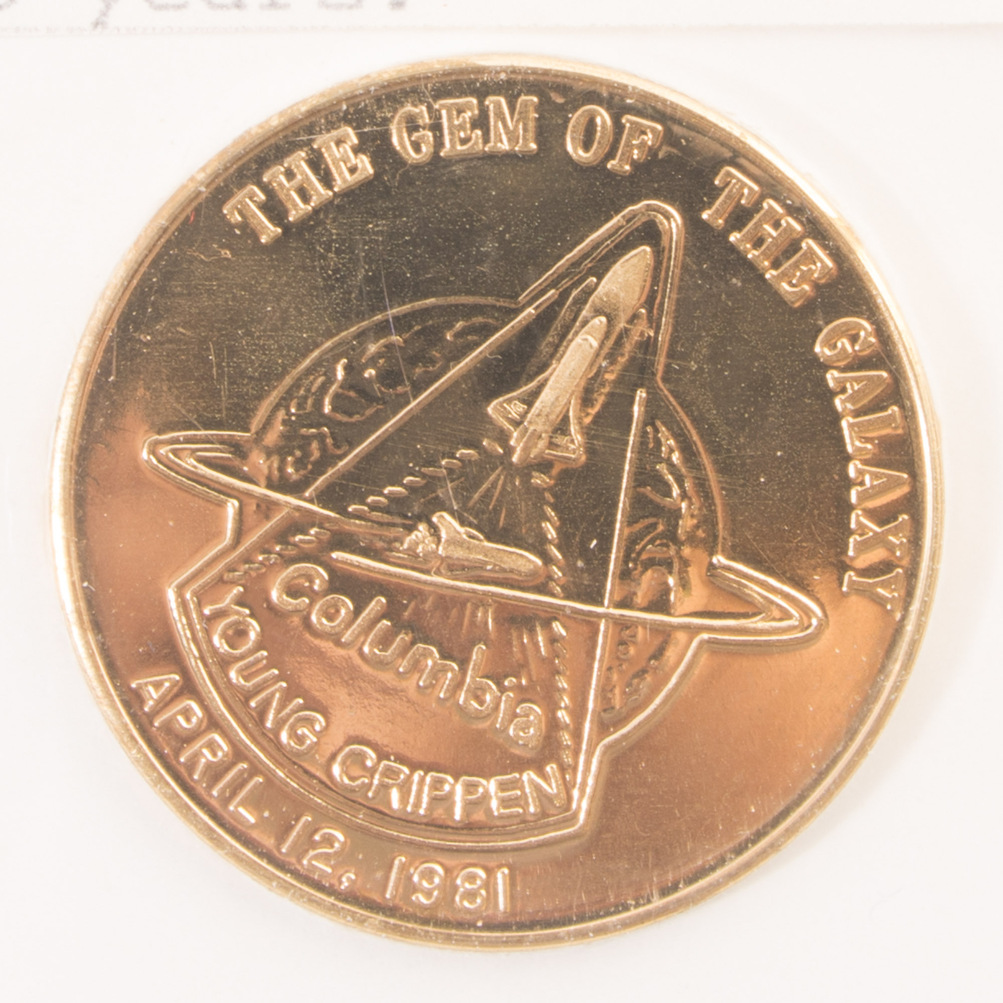 Solid Bronze 1981 Shuttle Crew Emblem