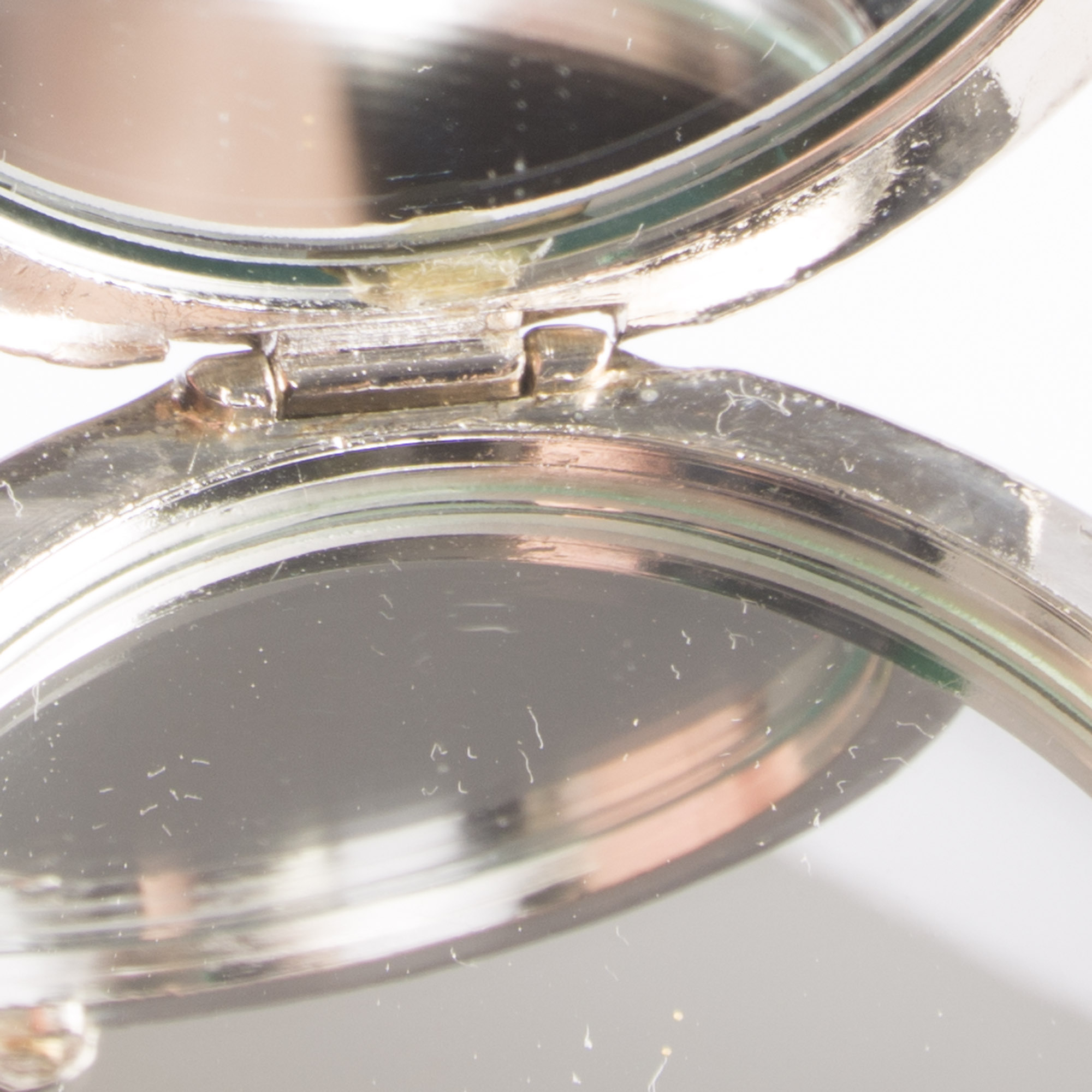 Victorian Style Silver Plated Compact