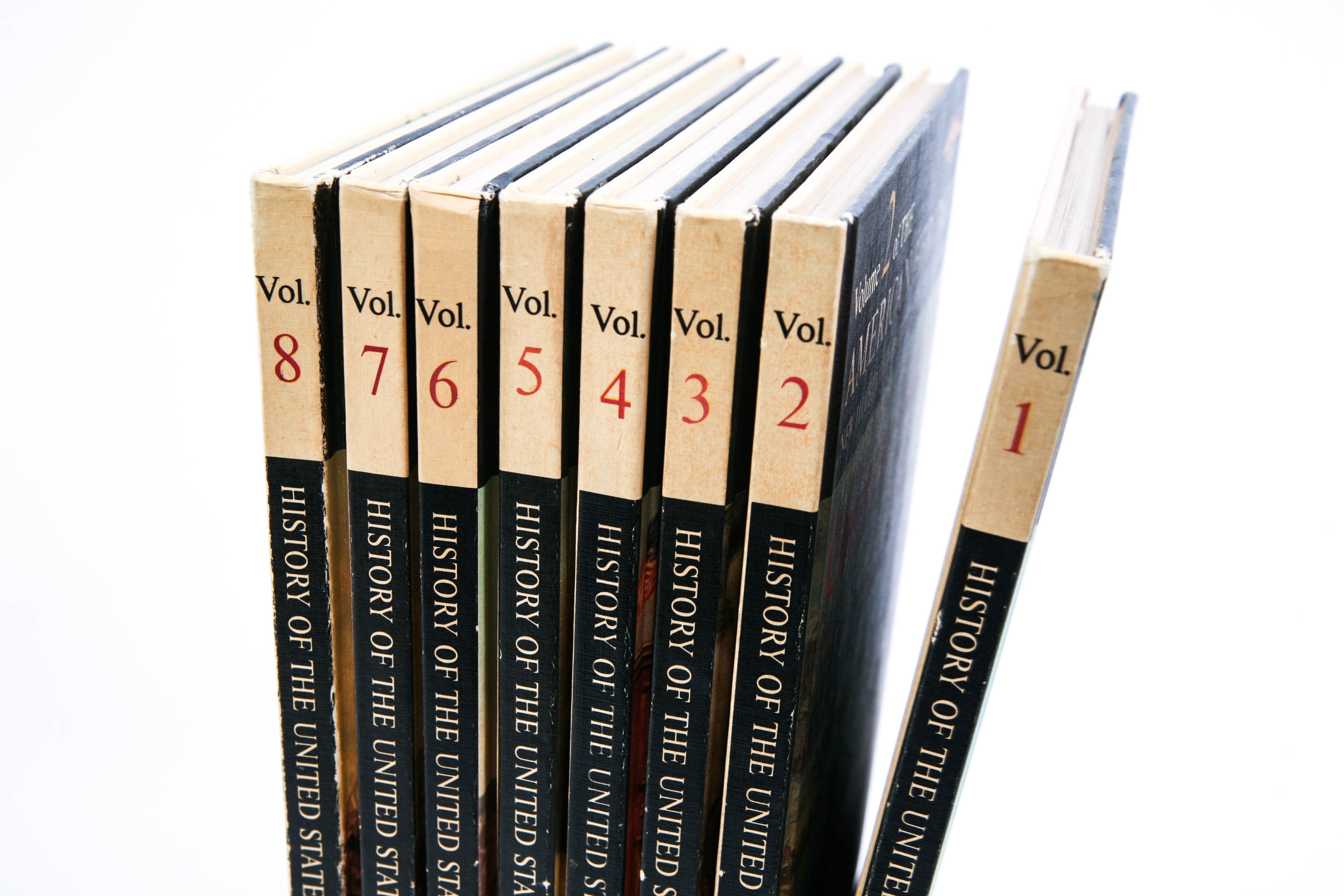 Volumes 1-8 of American Heritage from Dell Publishing