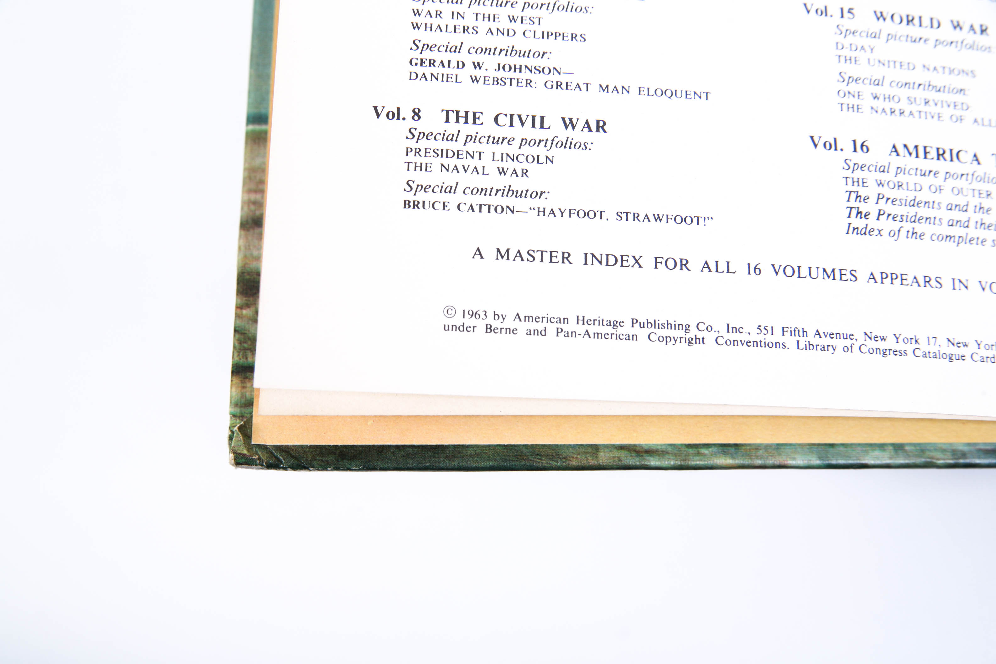 Volumes 1-8 of American Heritage from Dell Publishing