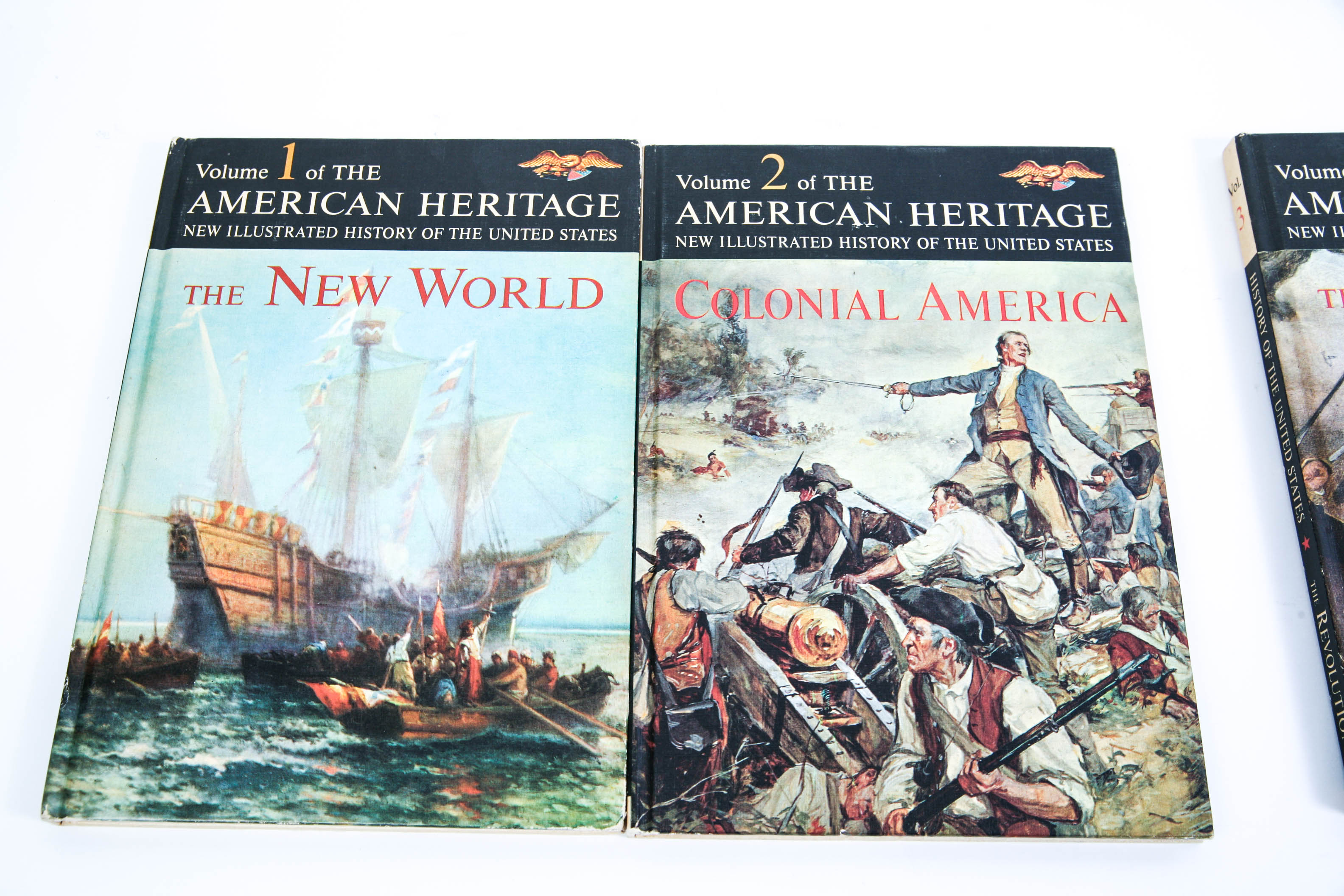 Volumes 1-8 of American Heritage from Dell Publishing