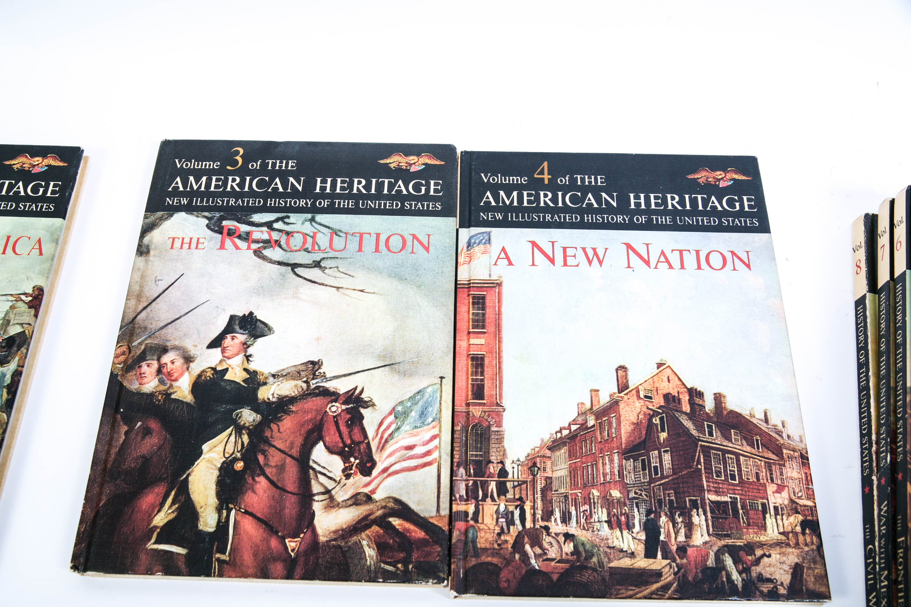 Volumes 1-8 of American Heritage from Dell Publishing