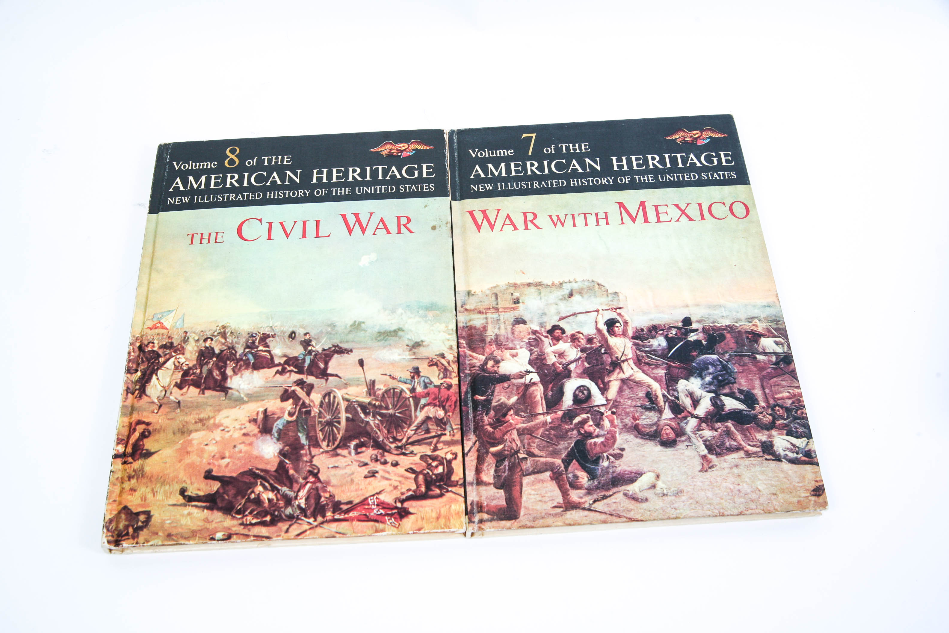 Volumes 1-8 of American Heritage from Dell Publishing