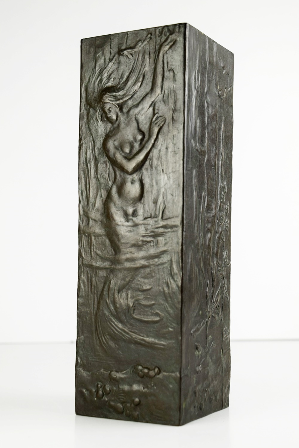 A Spectacular Kozaburo Takeishi (1879-1964) Bronze Mermaid Vase, Signed