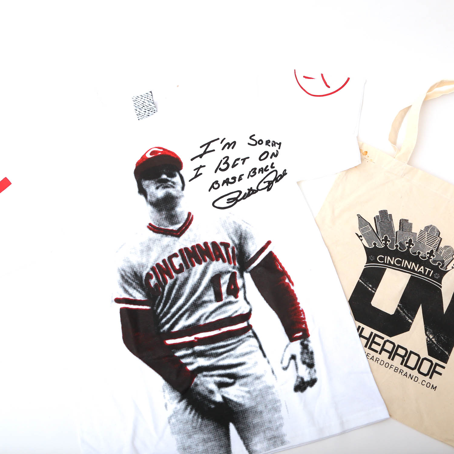 Unheard Of/Rogue Status Cincinnati Reds' Pete Rose T-Shirt and Tote Bag