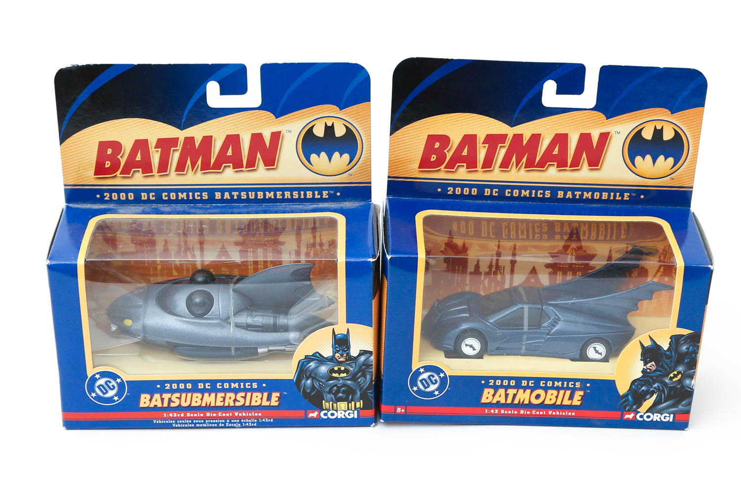 Grouping of Vintage Diecast Corgi  Batman Batmobile Model Cars