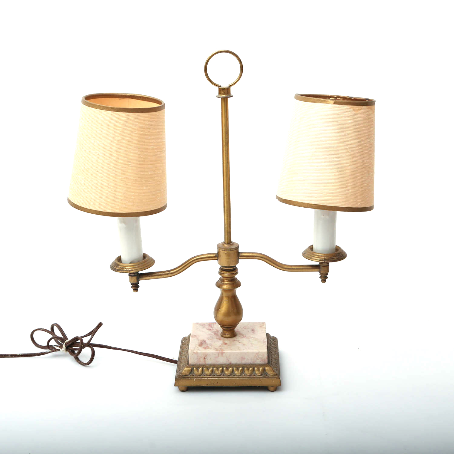Vintage Brass and Marble Desk Lamp