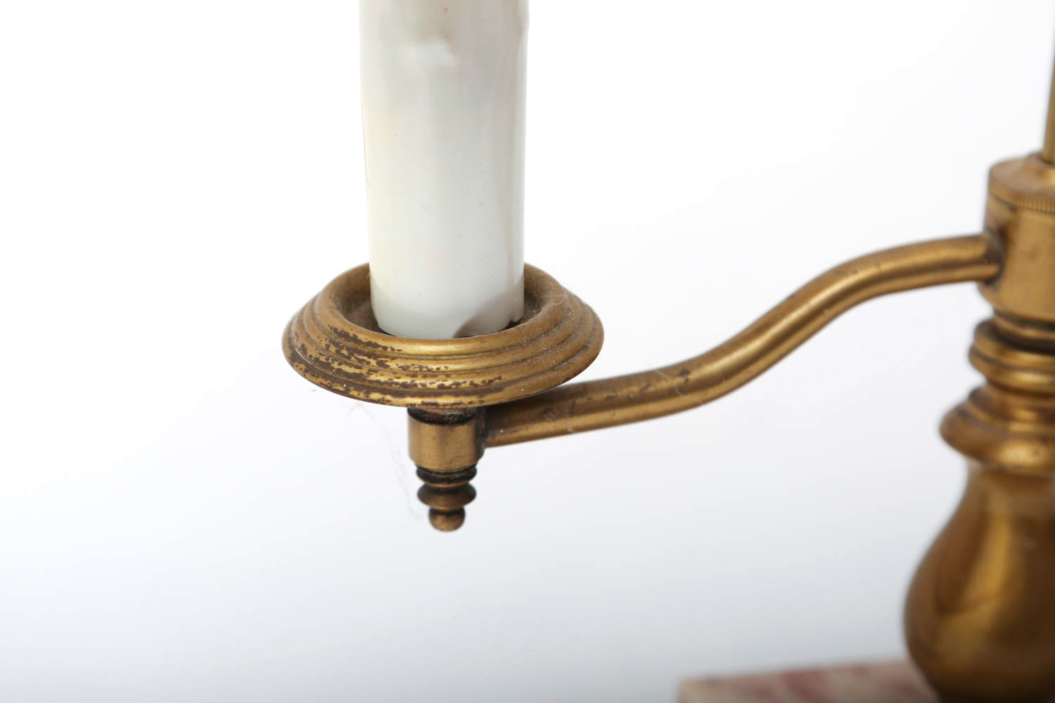 Vintage Brass and Marble Desk Lamp