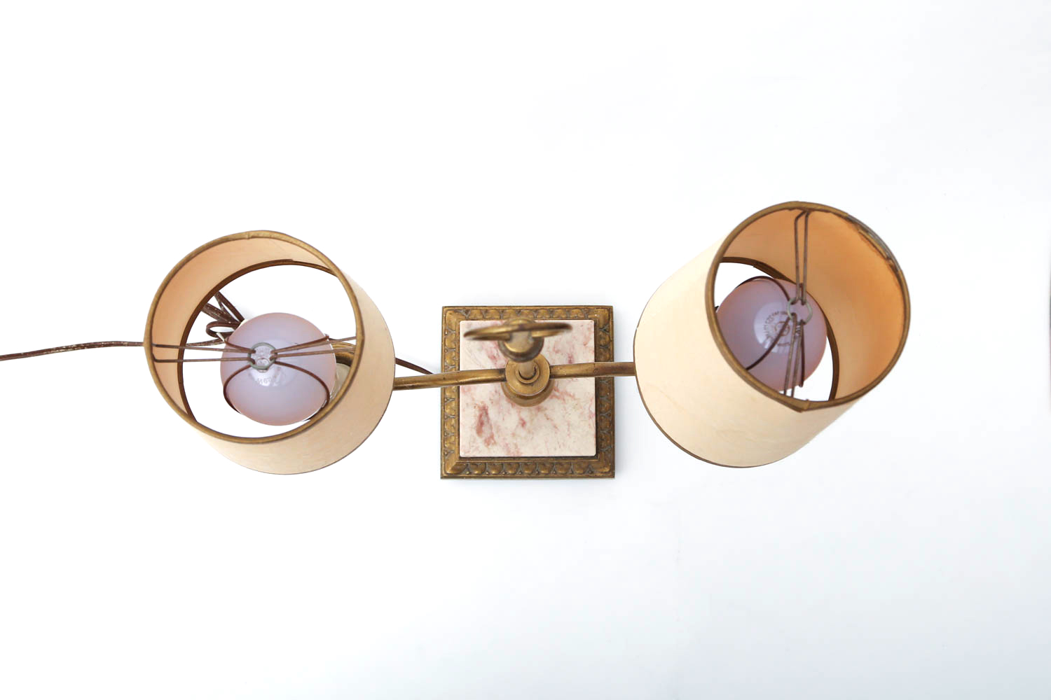 Vintage Brass and Marble Desk Lamp