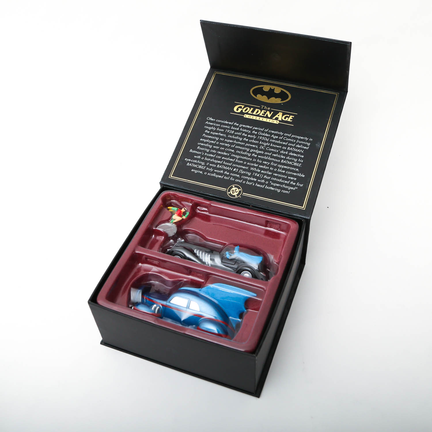 Batman Returns Movie Poster with Golden Age Collectible Diecast Batmobile Vehicle Set