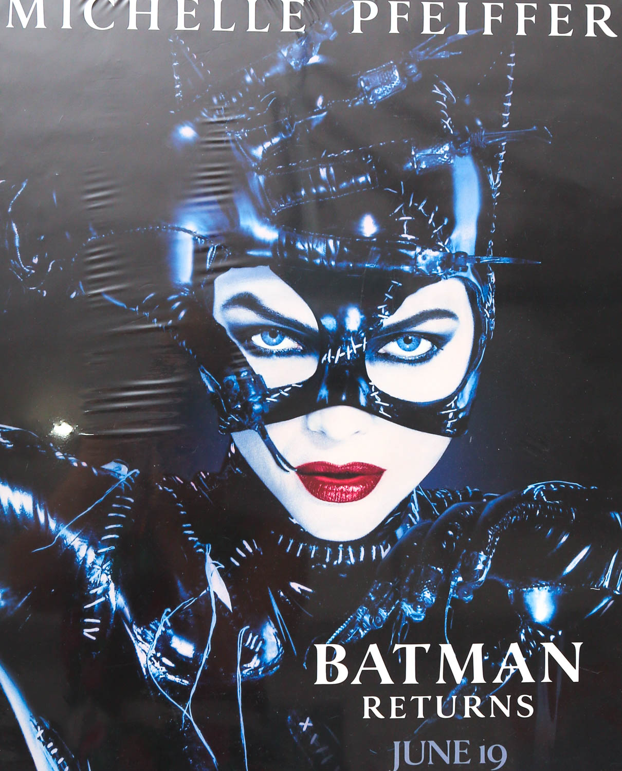 Batman Returns Movie Poster with Golden Age Collectible Diecast Batmobile Vehicle Set