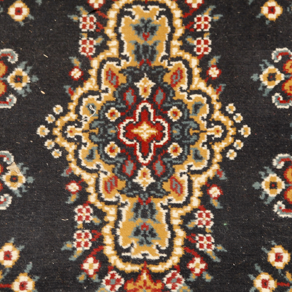 Blue Indoor Wool Area Rug and Matching Runner