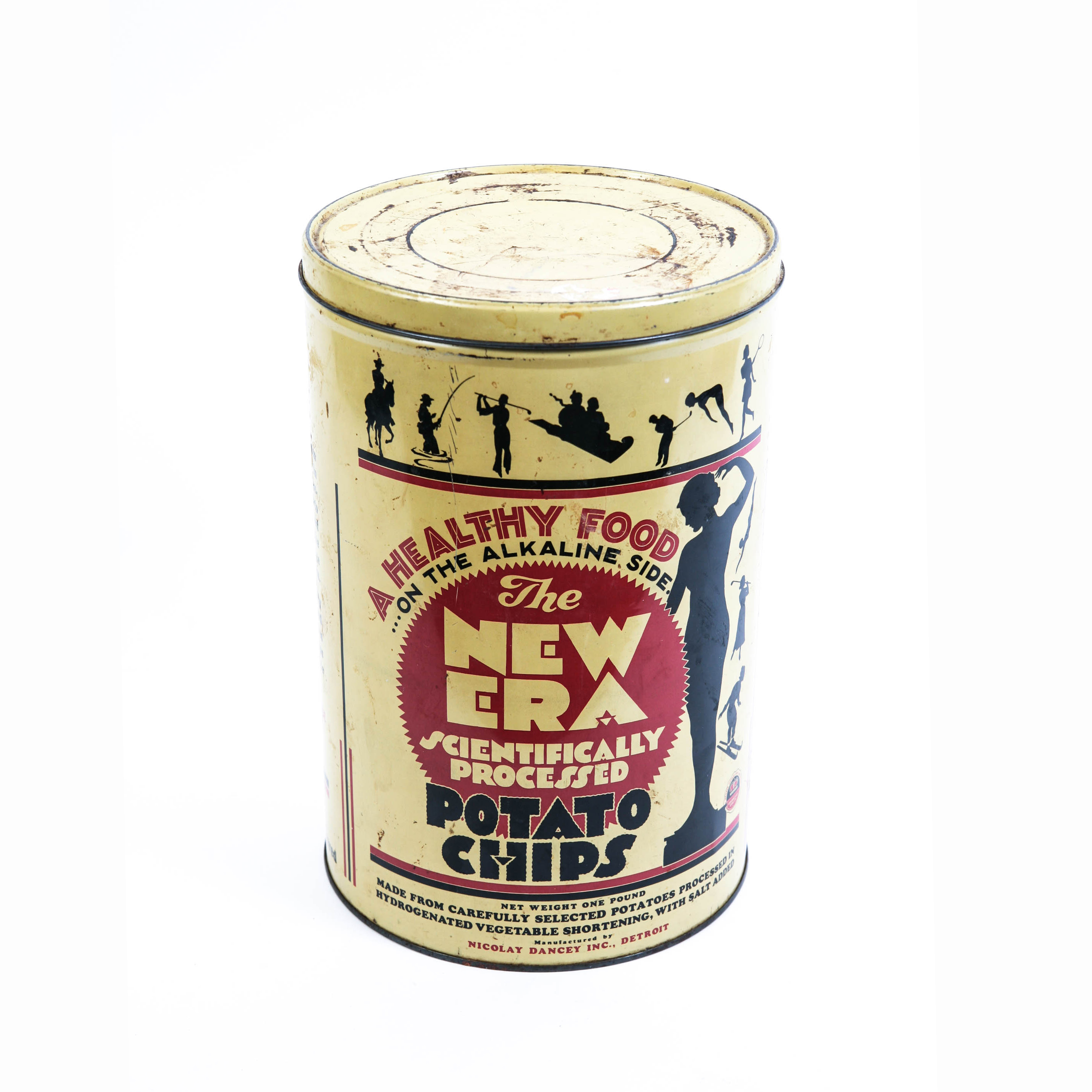 Vintage " New Era"  Potato Chip Canister