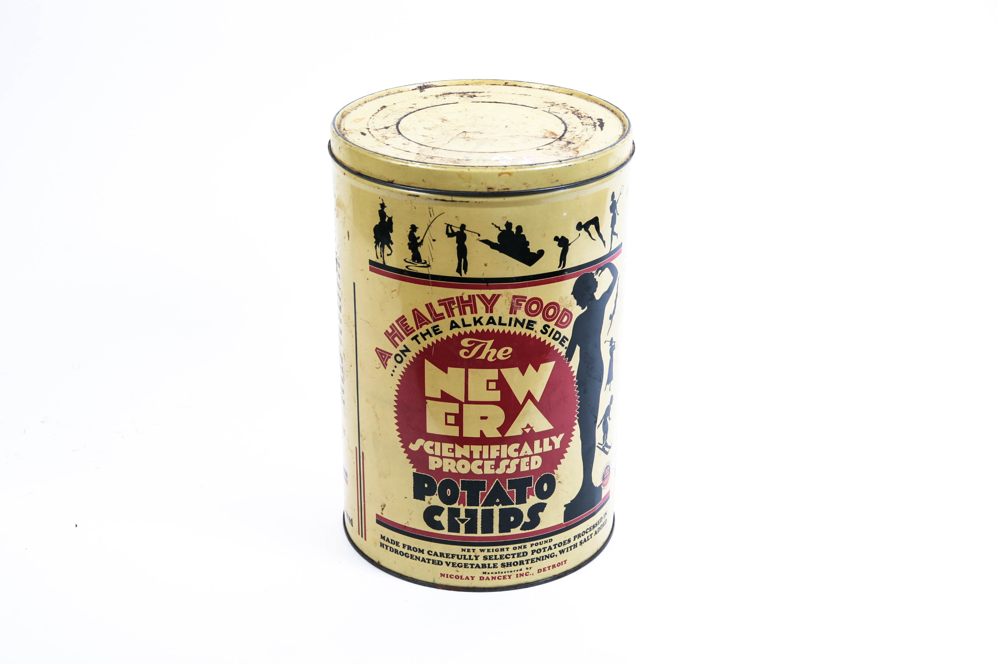 Vintage " New Era"  Potato Chip Canister