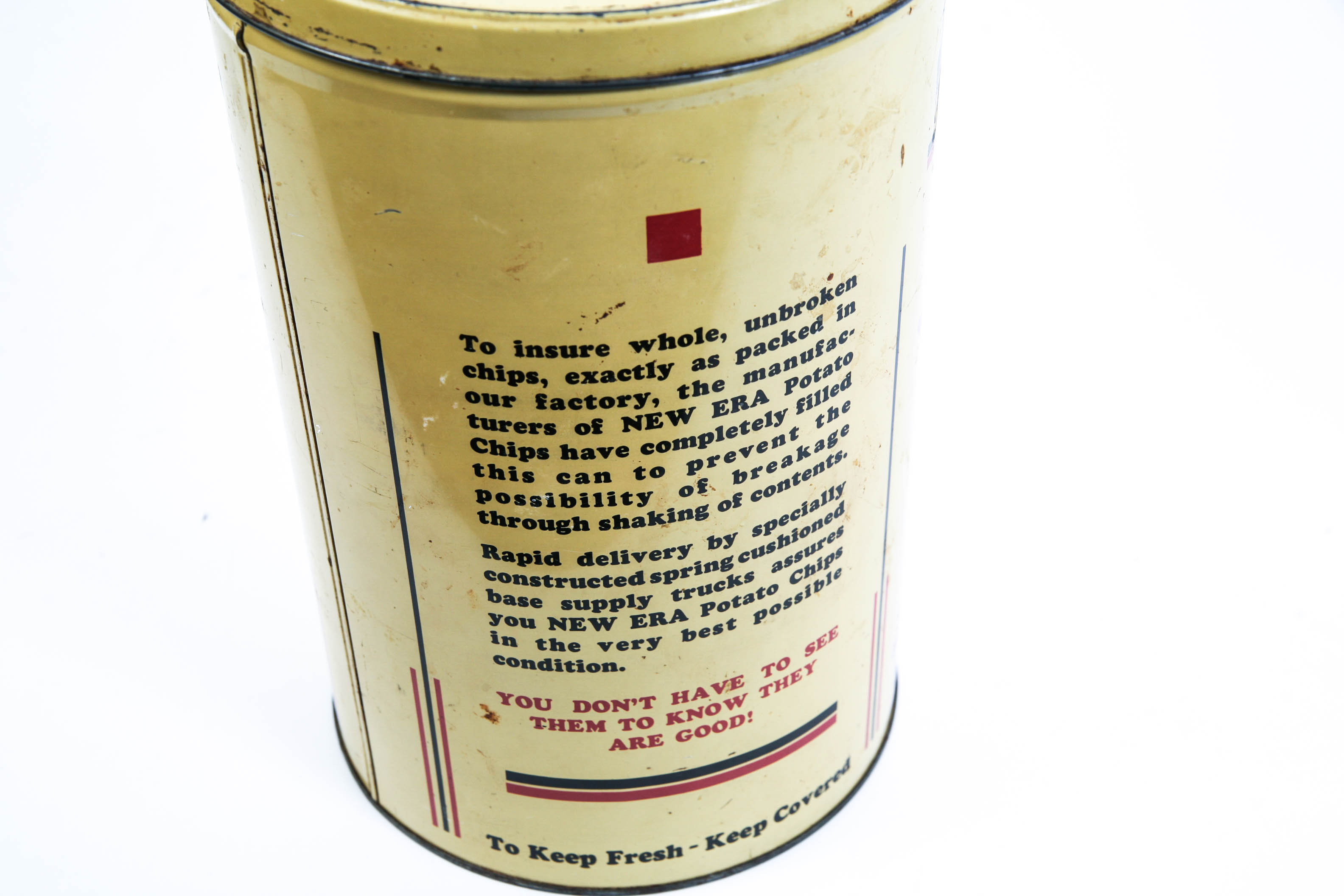 Vintage " New Era"  Potato Chip Canister